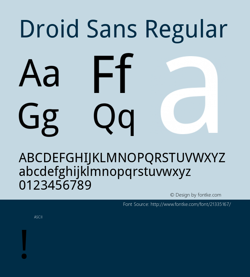 DroidSans Version 1.0图片样张