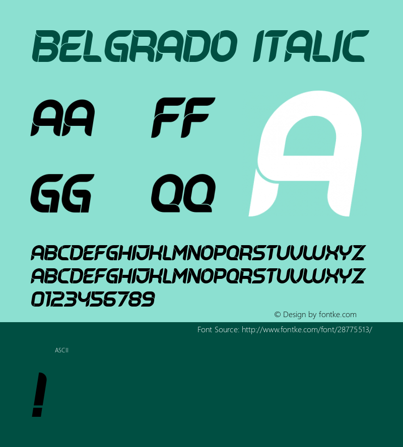 Belgrado Italic Version 1.000图片样张