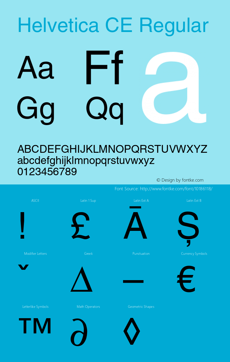 Helvetica CE Regular OTF 1.0;PS 002.001;Core 1.0.22图片样张