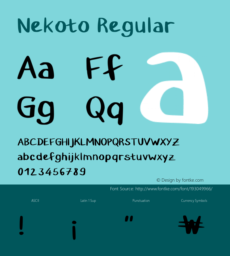 Nekoto Regular Version 001.025图片样张