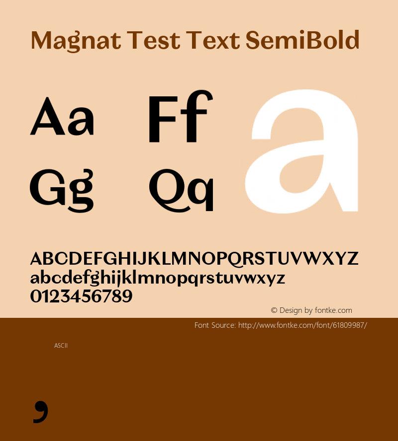 Magnat Test Text SemiBold Version 1.000;PS 001.000;hotconv 1.0.88;makeotf.lib2.5.64775图片样张