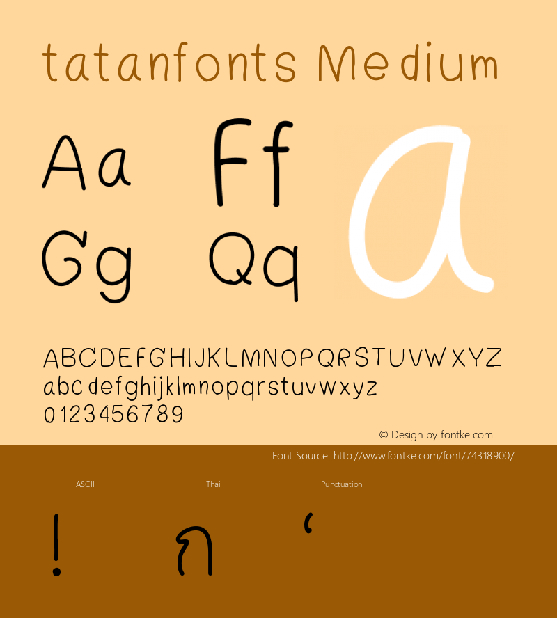 tatanfonts Version 001.000图片样张