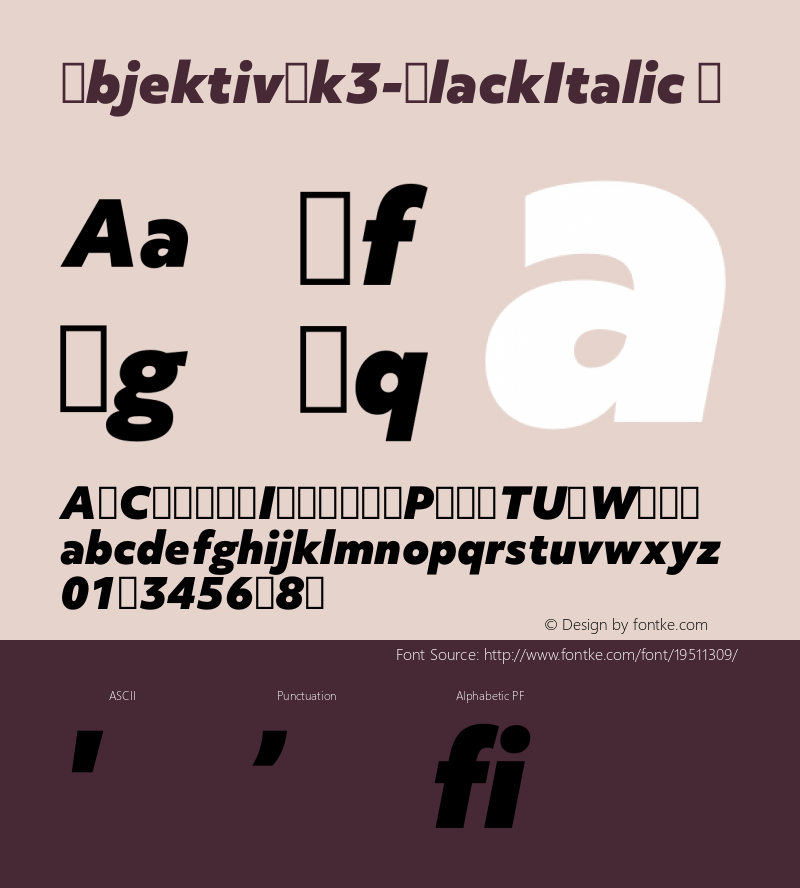 ☞Objektiv Mk3 Black Italic Version 1.000;com.myfonts.easy.daltonmaag.objektiv.3black-italic.wfkit2.version.4t62图片样张