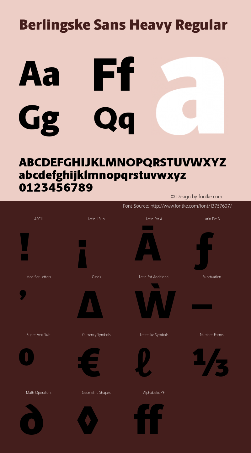 Berlingske Sans Heavy Regular Version 1.001图片样张