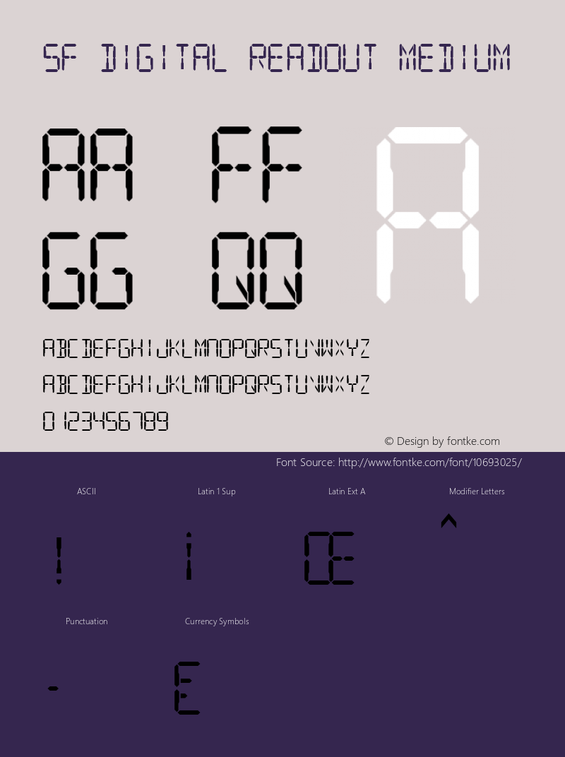 SF Digital Readout Medium ver 2.0; 2000.图片样张