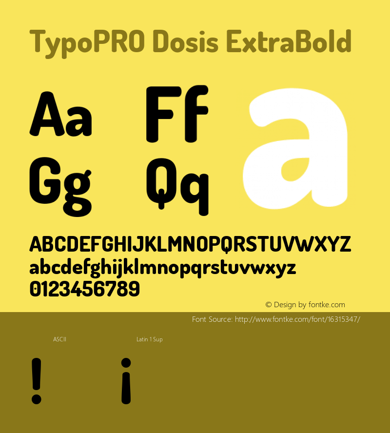 TypoPRO Dosis ExtraBold Version 1.007图片样张