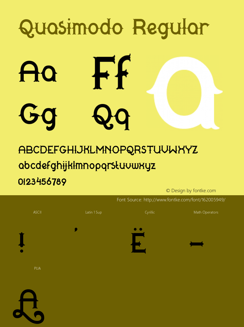 Quasimodo Regular Version 1.000;PS 001.000;hotconv 1.0.88;makeotf.lib2.5.64775图片样张