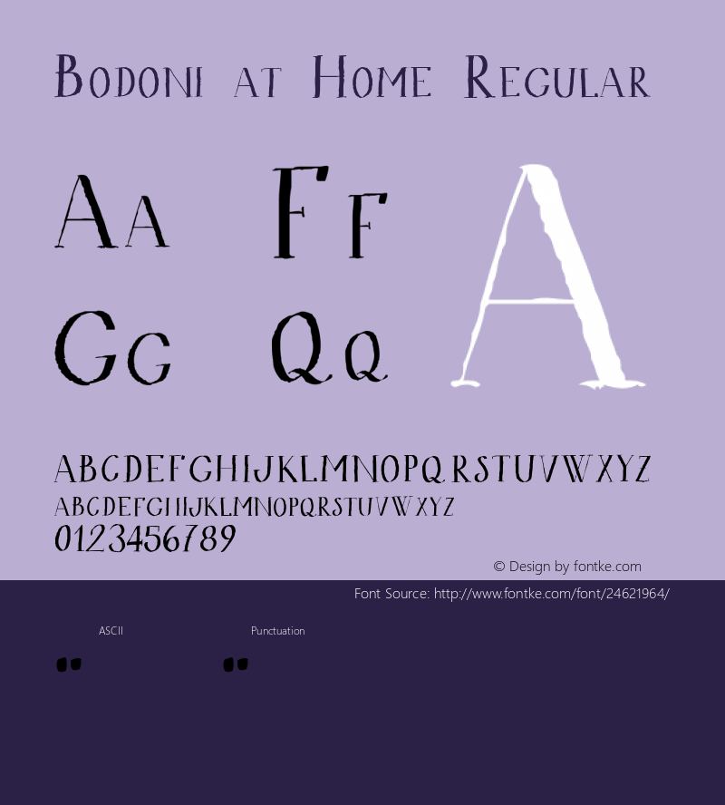 Bodoni at Home Version 1.000图片样张