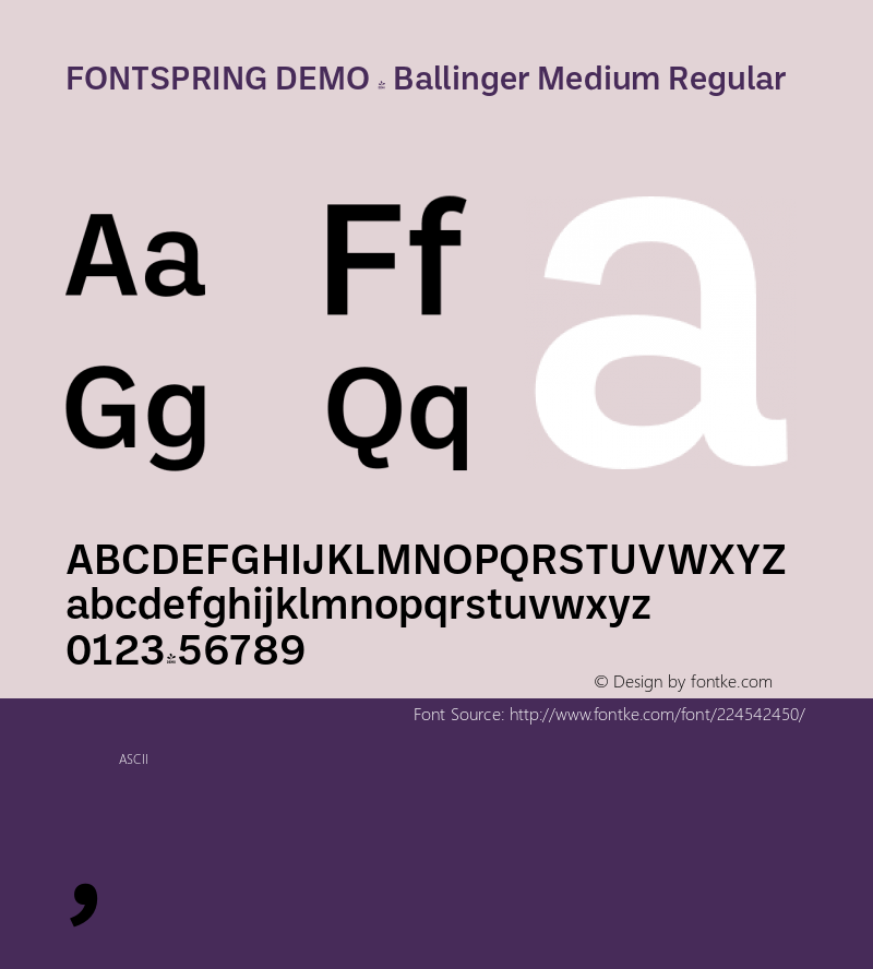 FSP DEMO - Ballinger Medium Regular Version 1.066;FEAKit 1.0图片样张