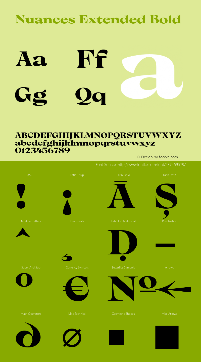 Nuances-ExtendedBold Version 1.001图片样张