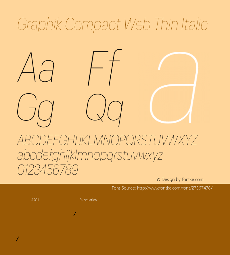 Graphik Compact Web Thin Italic Version 1.1 2017图片样张