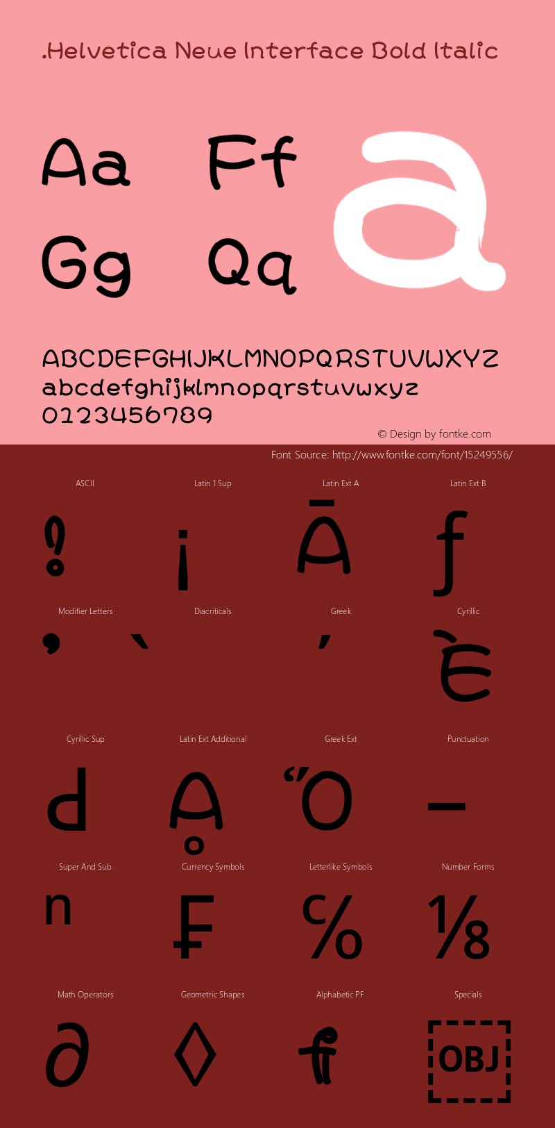 .Helvetica Neue Interface Bold Italic 10.0d35e1图片样张