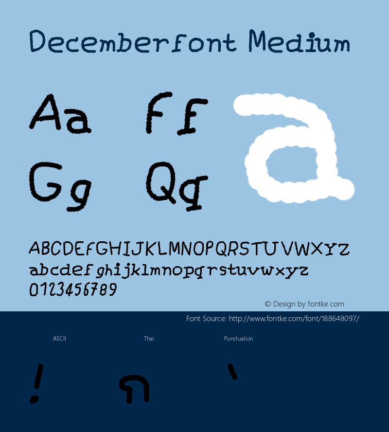 Decemberfont Version 001.000图片样张