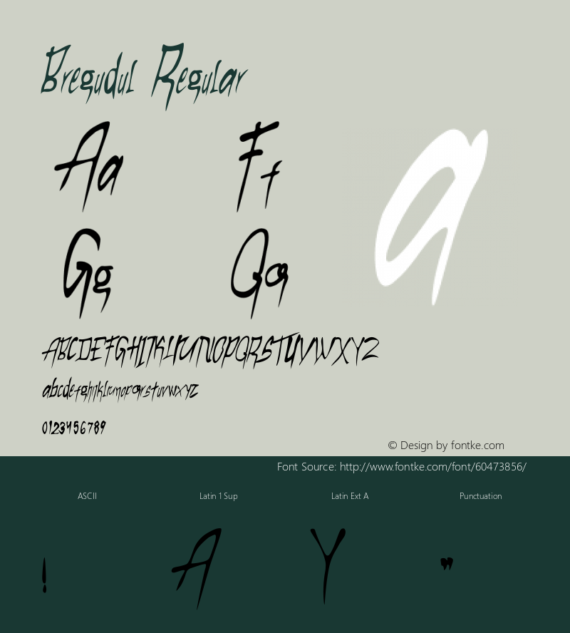 Bregudul Version 1.003;Fontself Maker 3.5.1图片样张