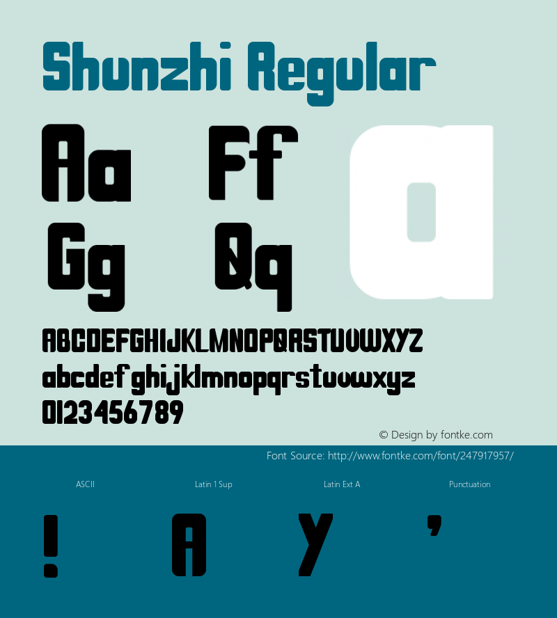 Shunzhi Version 1.001;Fontself Maker 3.5.7图片样张