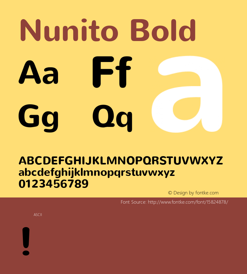 Nunito Bold Version 1.000; ttfautohint (v1.4.1)图片样张