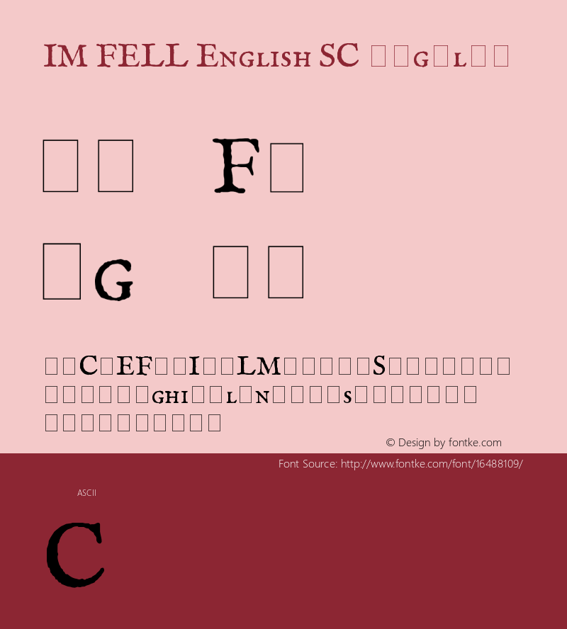 IM FELL English SC Regular 3.00图片样张