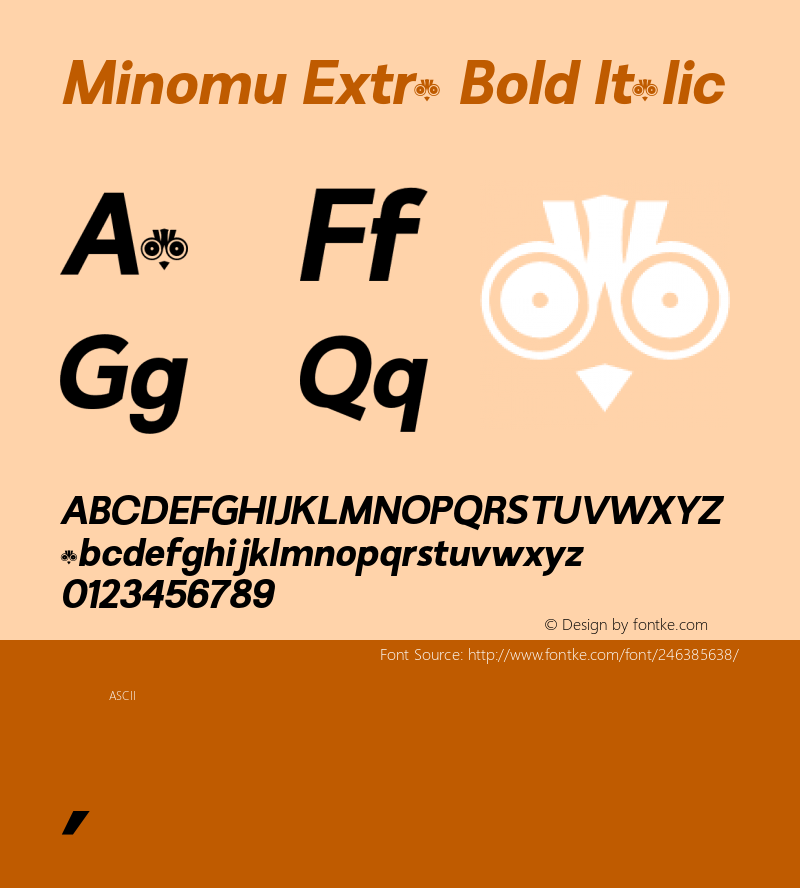 Minomu-ExtraBoldItalic Version 1.000图片样张