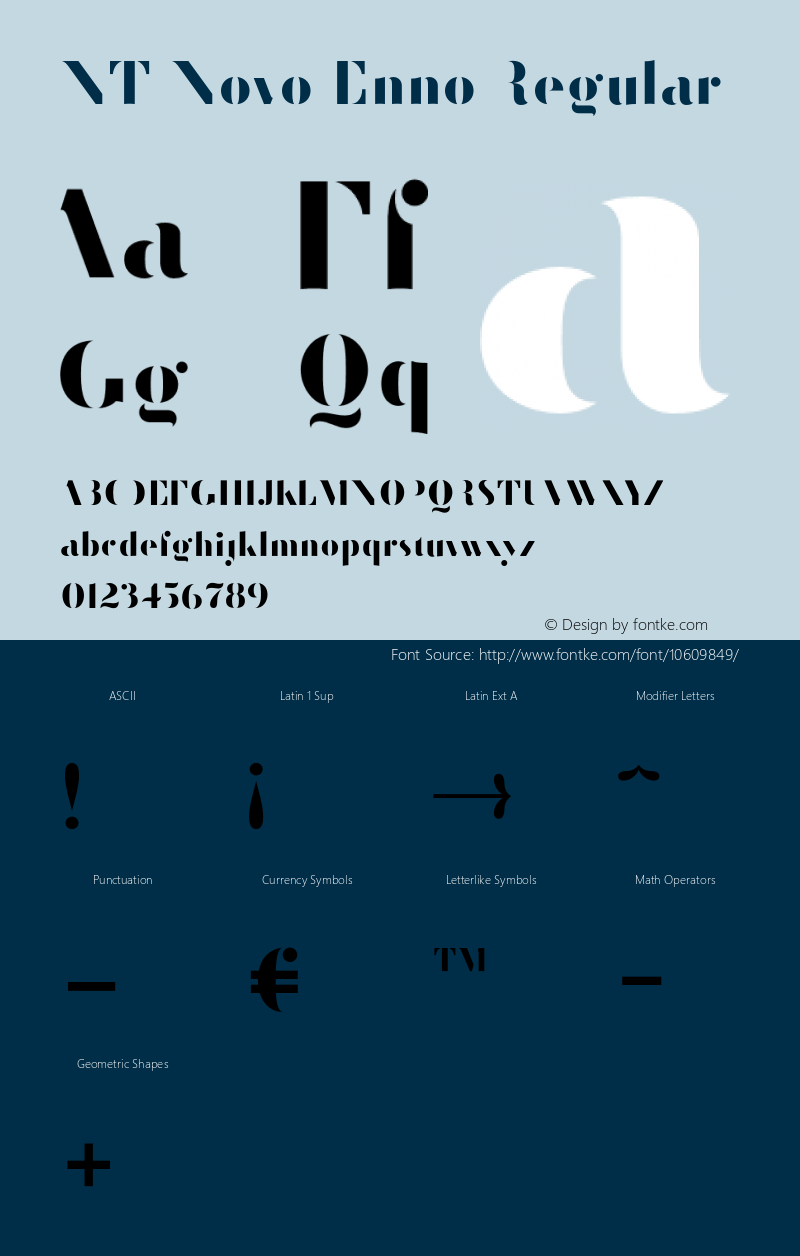 NT Novo Enno Regular Version 1 2012;com.myfonts.easy.novotypo.nt-novo.enno.wfkit2.version.3S64图片样张