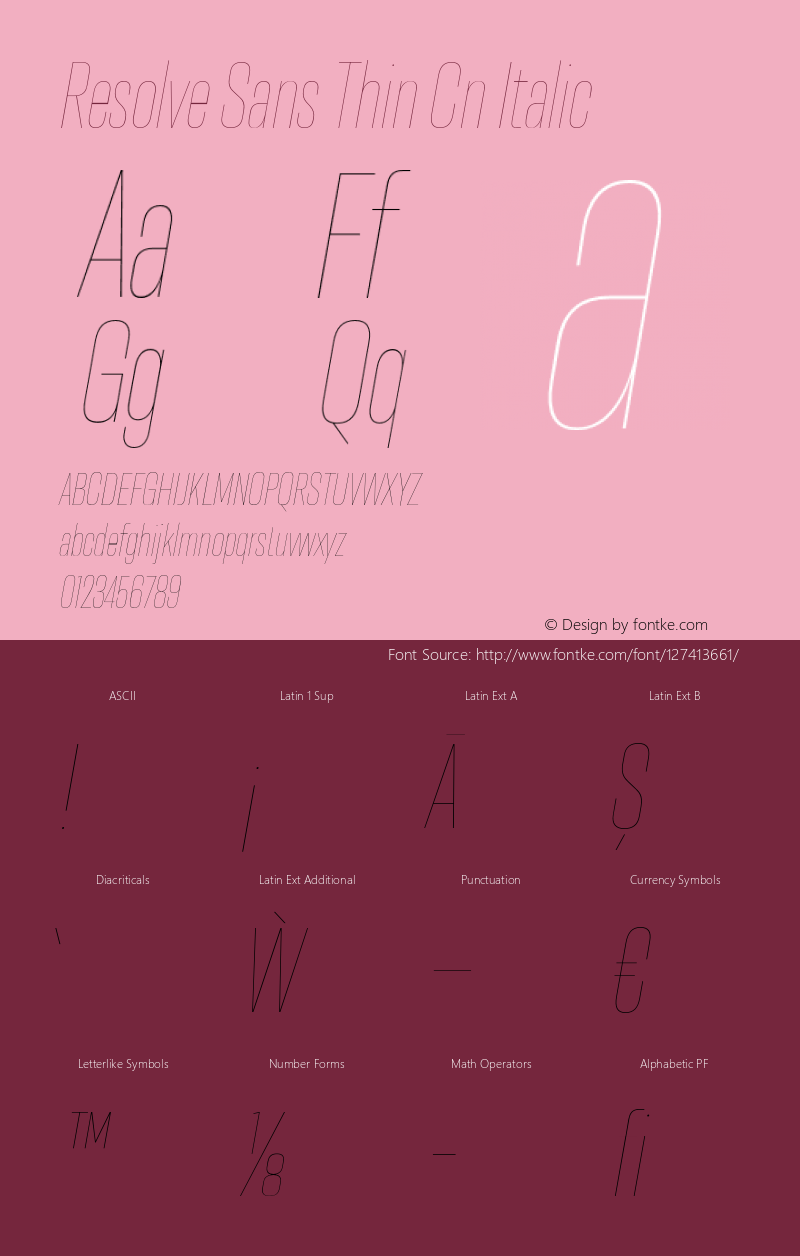 ResolveSans-ThinCnItalic Version 1.000;hotconv 1.0.109;makeotfexe 2.5.65596图片样张