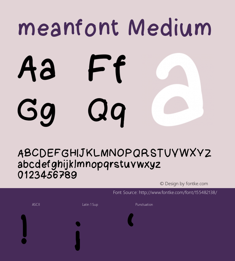 meanfont Version 001.000图片样张