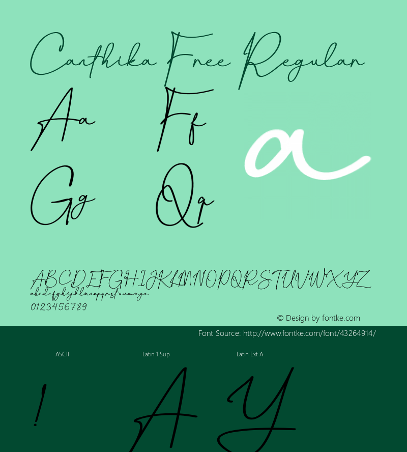 Canthika Free Version 1.002;Fontself Maker 3.4.0图片样张