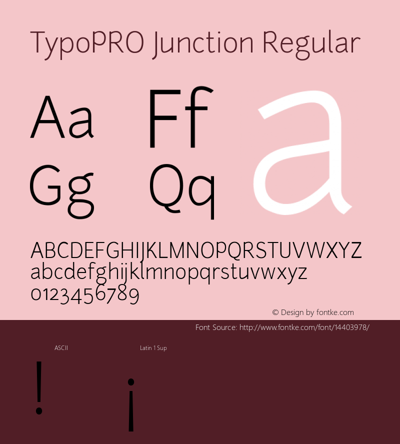 TypoPRO Junction Regular Version 1.002图片样张
