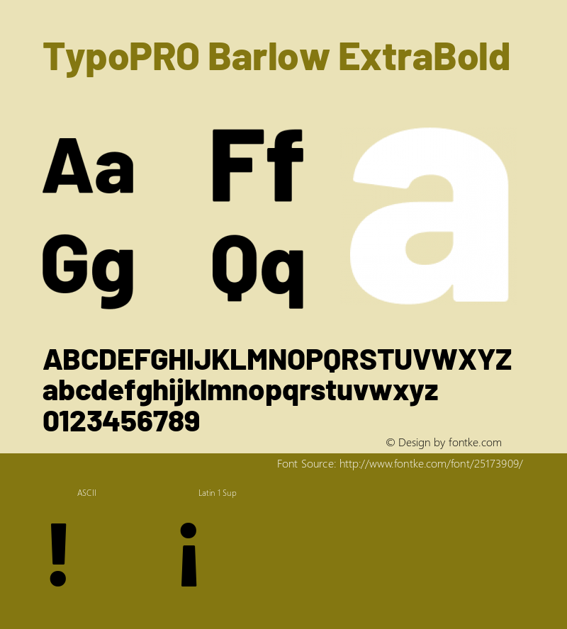 TypoPRO Barlow ExtraBold Version 1.301图片样张