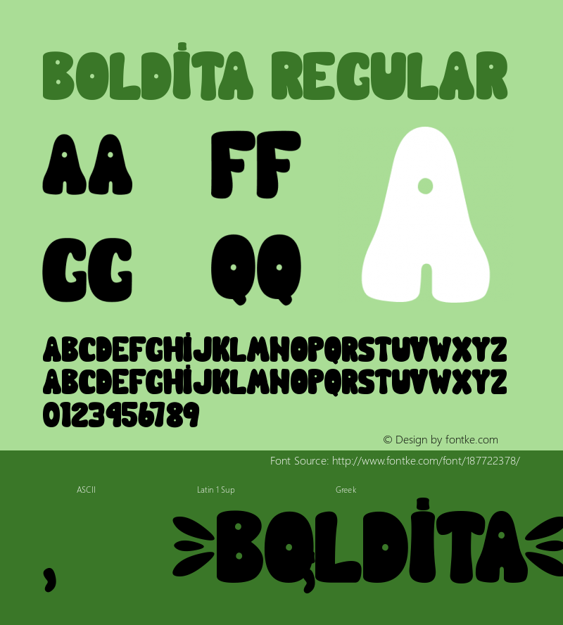 BOLDITA Version 1.00;April 1, 2021;FontCreator 11.5.0.2427 64-bit图片样张