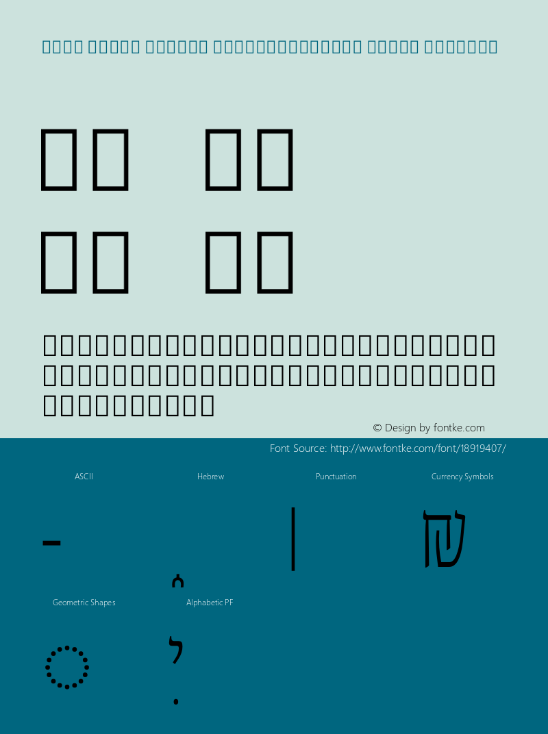 Noto Serif Hebrew ExtraCondensed Light Regular Version 1.901图片样张