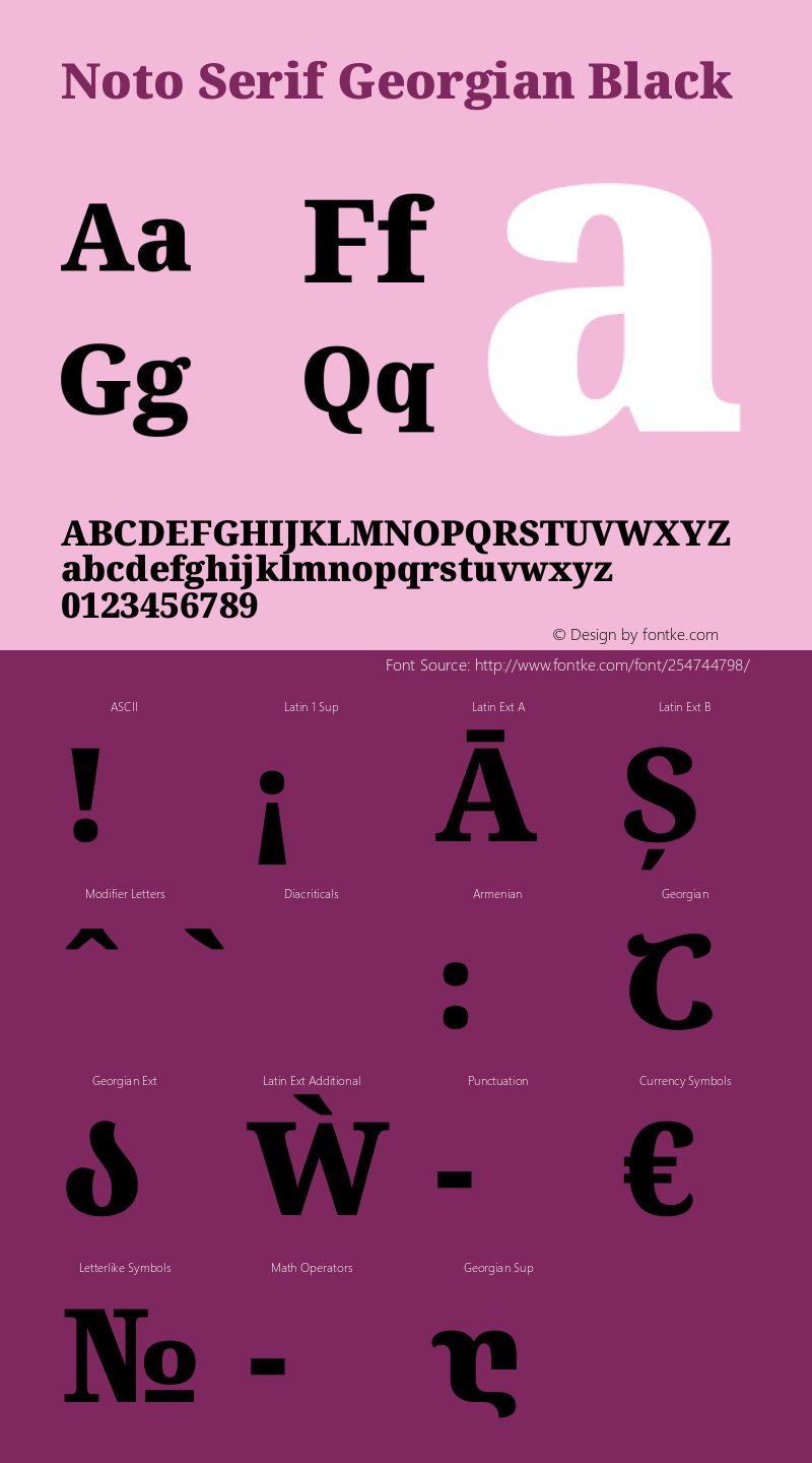 Noto Serif Georgian Black Version 2.003图片样张