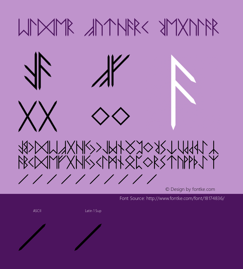 Elder Futhark Regular 1.1 jcclark@csupomona.edu图片样张