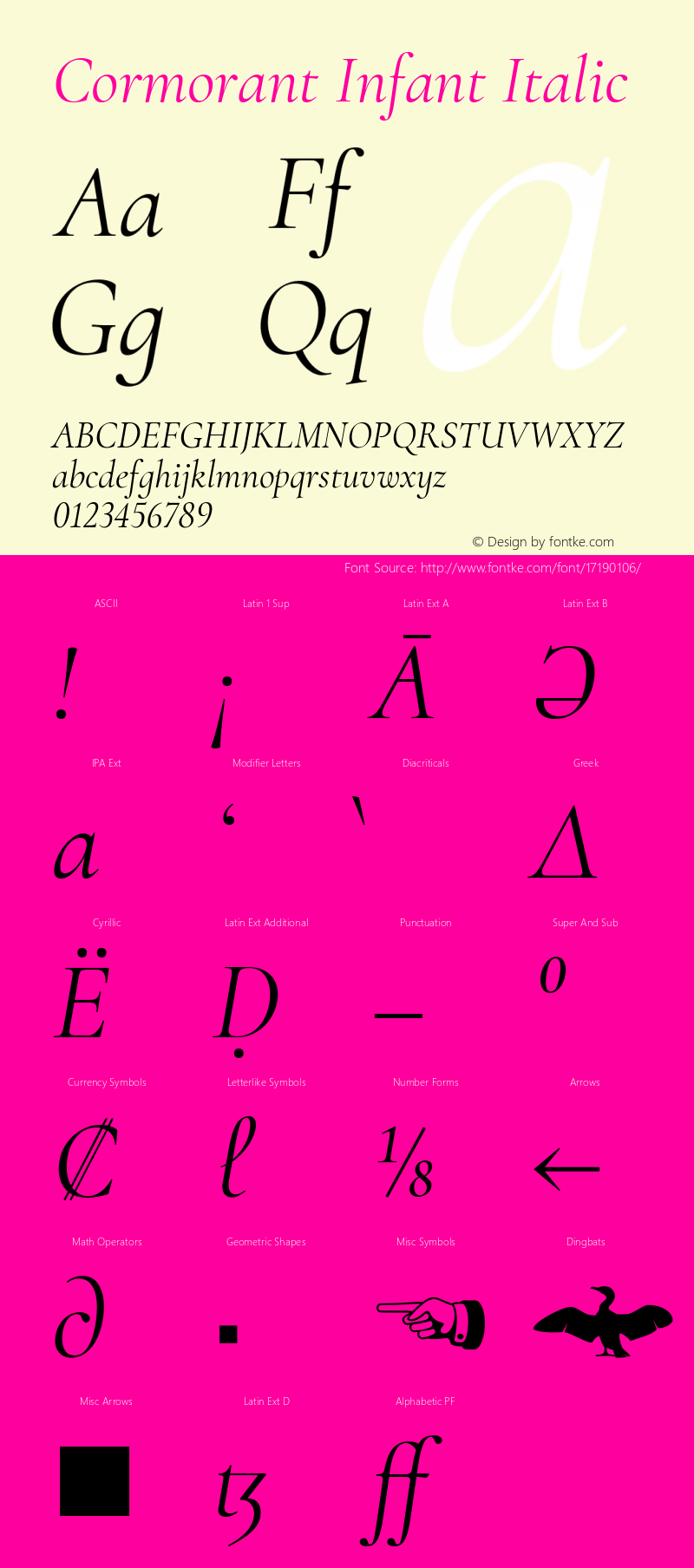 Cormorant Infant Italic Version 2.007图片样张