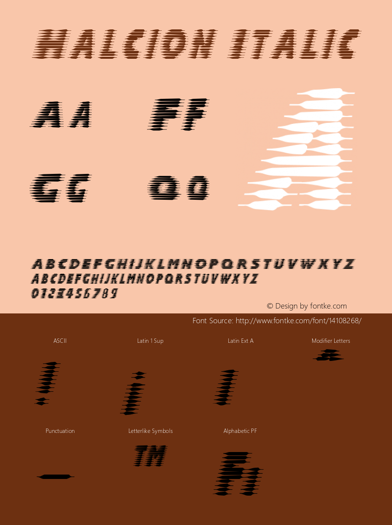 Halcion Italic Version 1.0; 2000; initial r图片样张