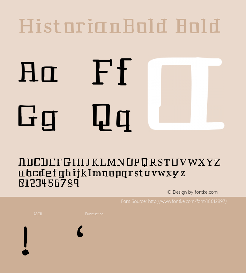 HistorianBold Bold Version 001.000图片样张