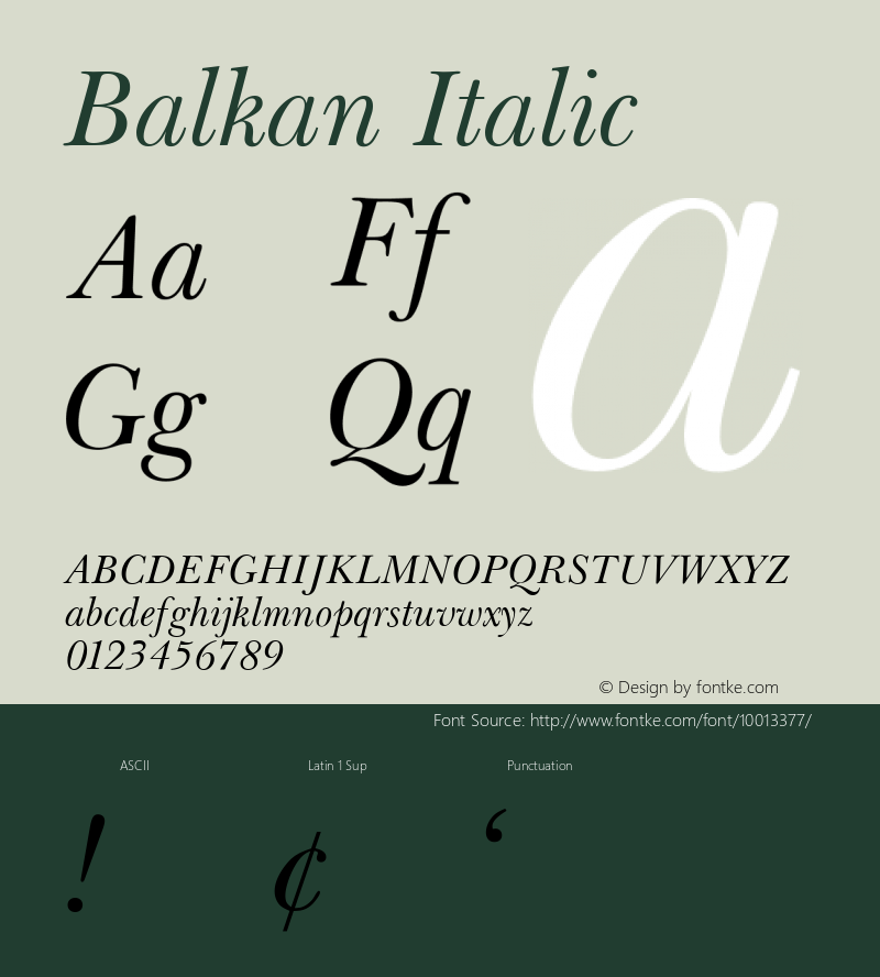 Balkan Italic 001.001图片样张