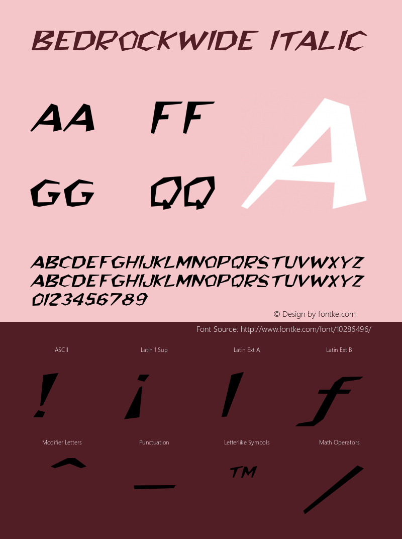 BedrockWide Italic The WSI-Fonts Professional Collection图片样张