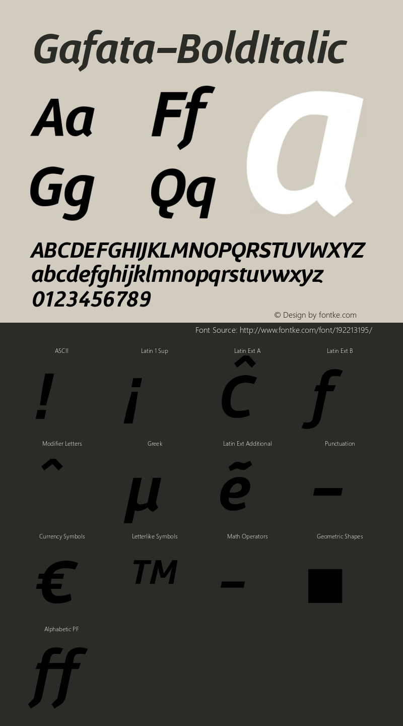 ☞Gafata Bold Italic Version 003.034;com.myfonts.easy.tipotype.gafata.bold-italic.wfkit2.version.4CsR图片样张