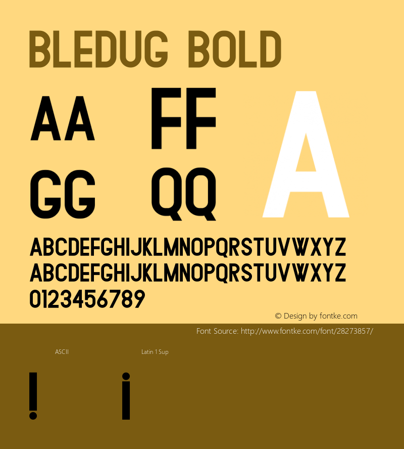 Bledug Bold Version 001.000图片样张