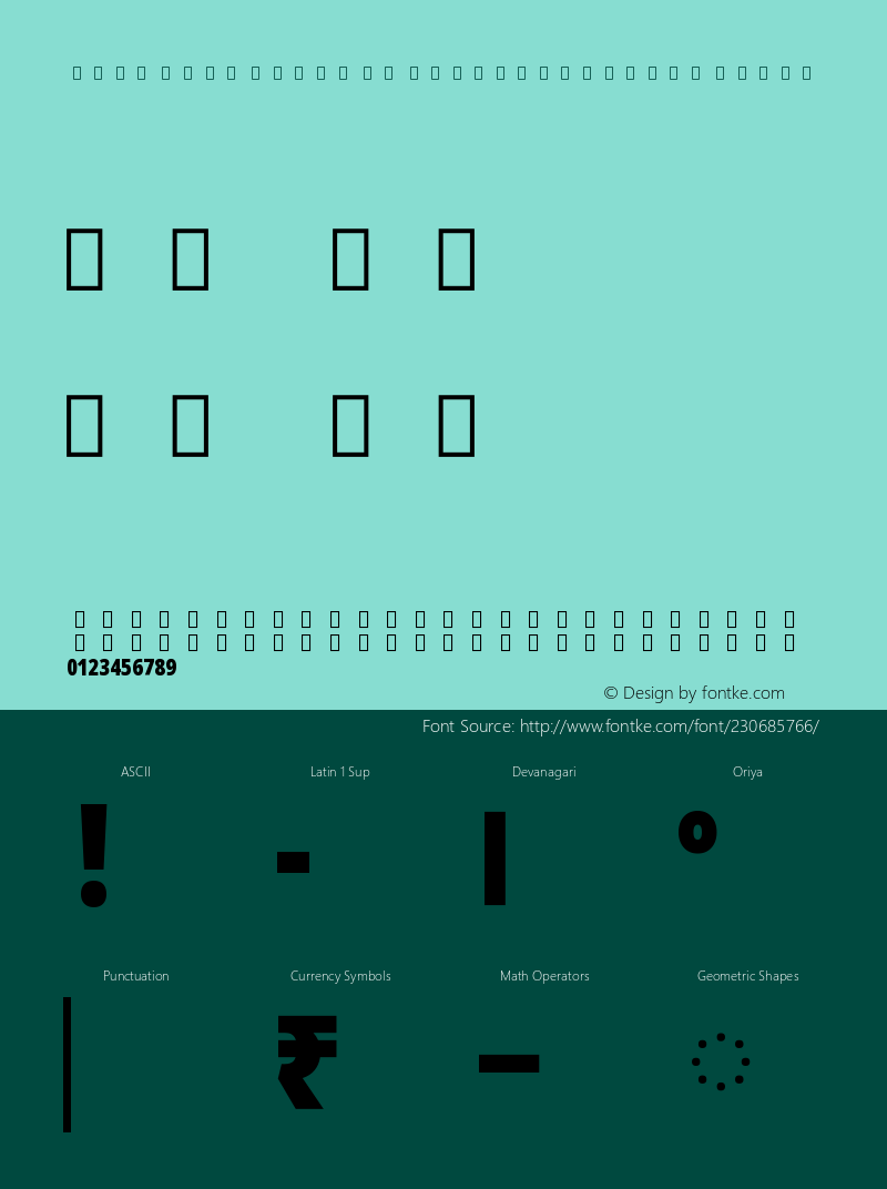 Noto Sans Oriya UI ExtraCondensed Black Version 2.000图片样张