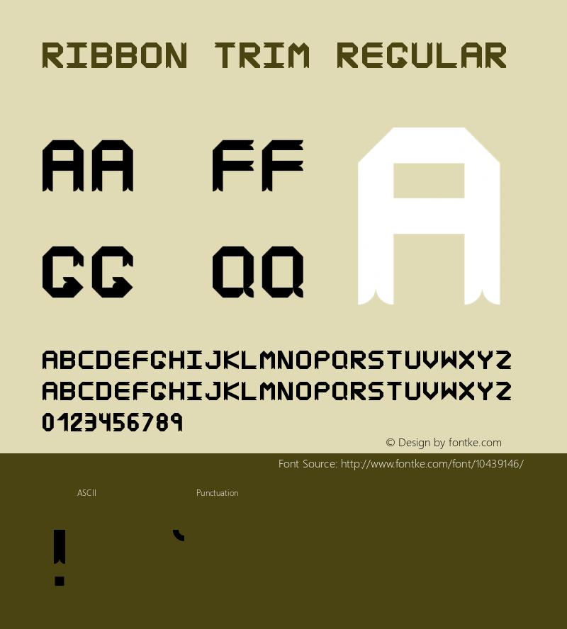 ribbon trim Regular Version 1.0图片样张