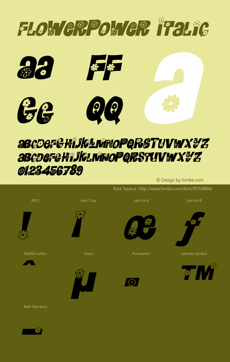 FlowerPower Italic 1.0/1995: 2.0/2001图片样张