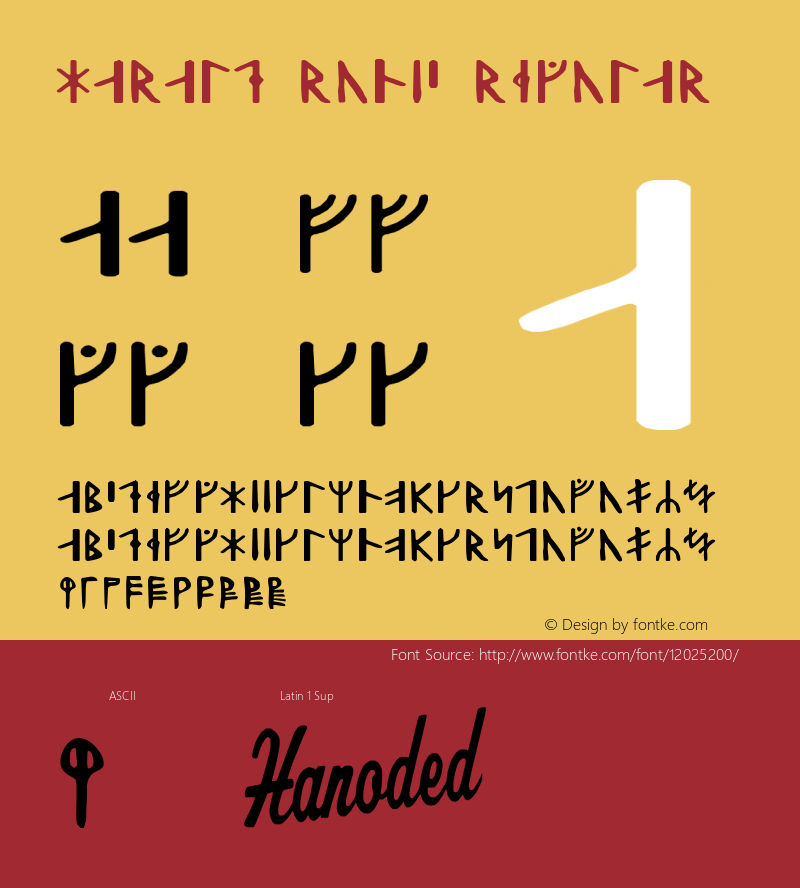 Harald Runic Regular Version 1.000图片样张