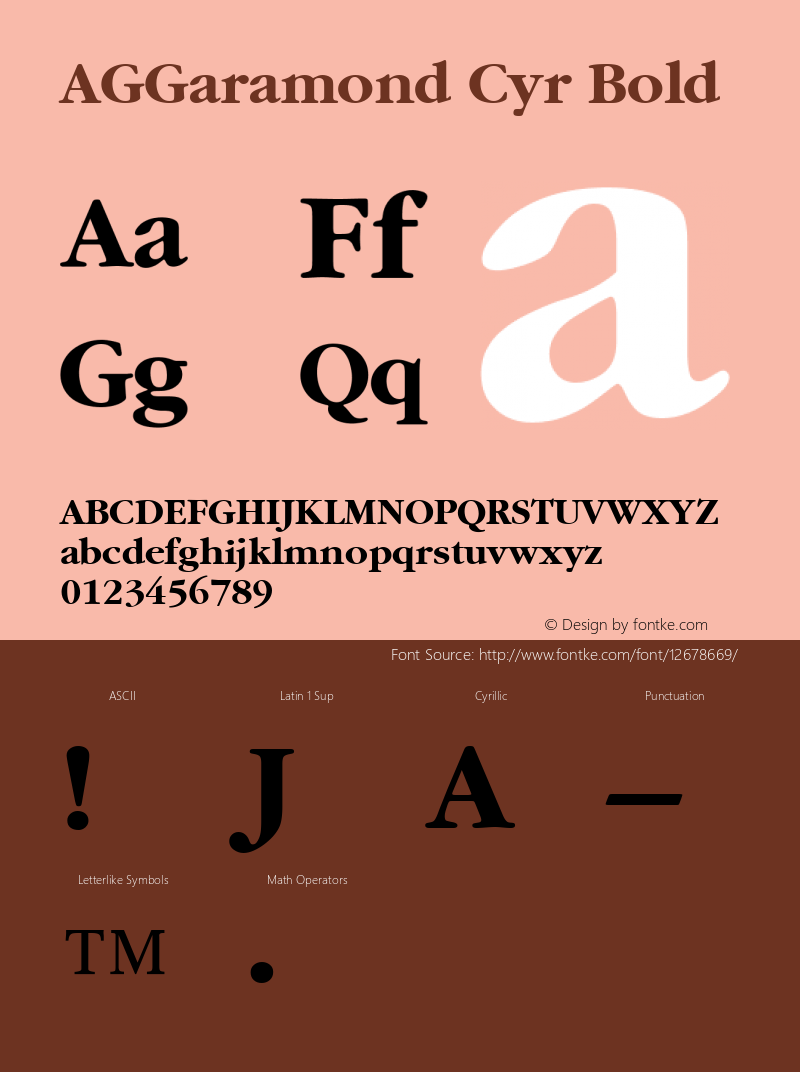 AGGaramond Cyr Bold 001.000图片样张