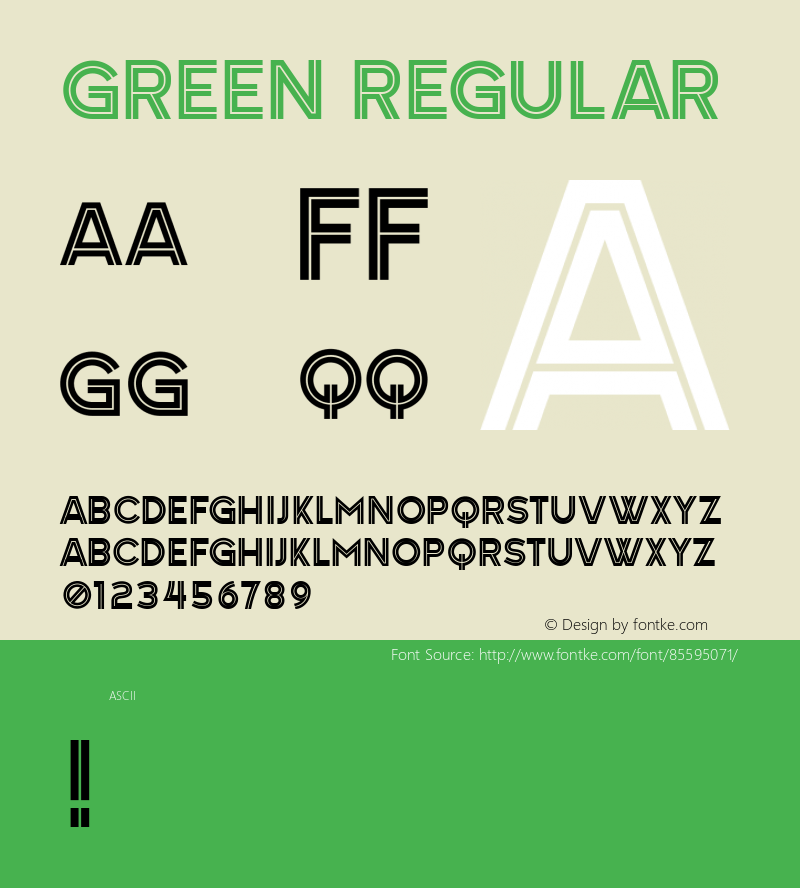 Green Regular Version 1.000图片样张