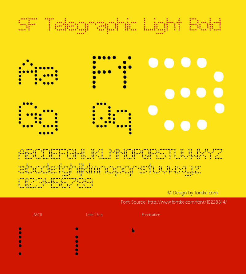 SF Telegraphic Light Bold ver 1.0; 1999. Freeware for non-commercial use.图片样张