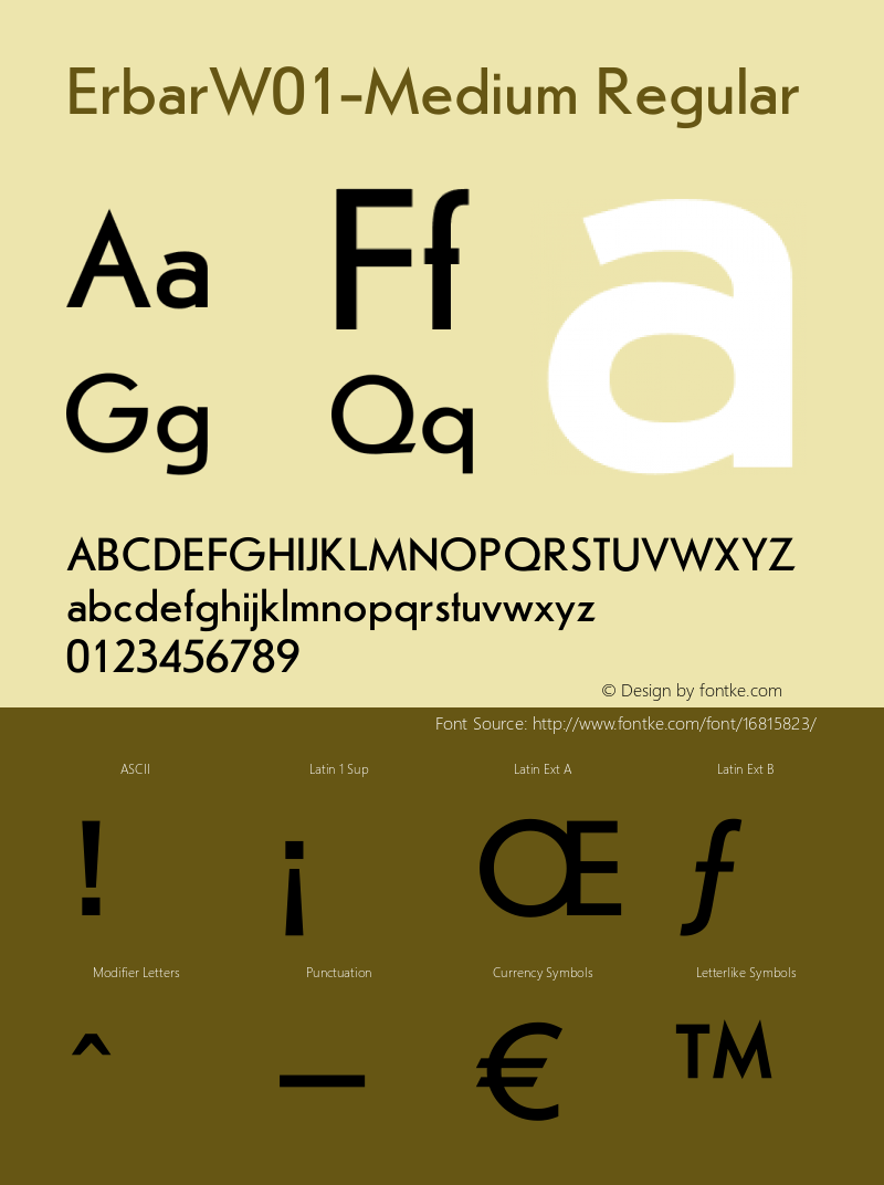 ErbarW01-Medium Regular Version 1.00图片样张