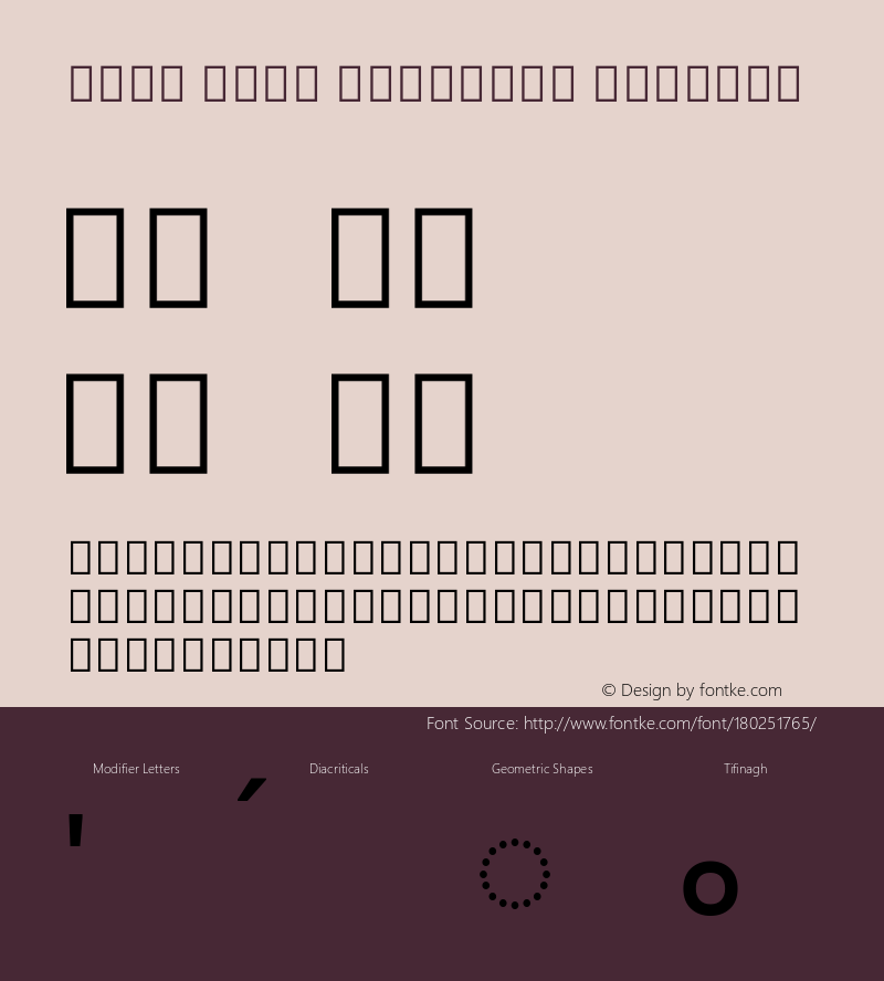 Noto Sans Tifinagh Regular Version 2.002; ttfautohint (v1.8.4) -l 8 -r 50 -G 200 -x 14 -D tfng -f none -a qsq -X 