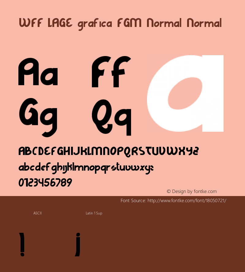 WFF LAGE grafica FGM Normal Normal Version Macromedia Fontograp图片样张