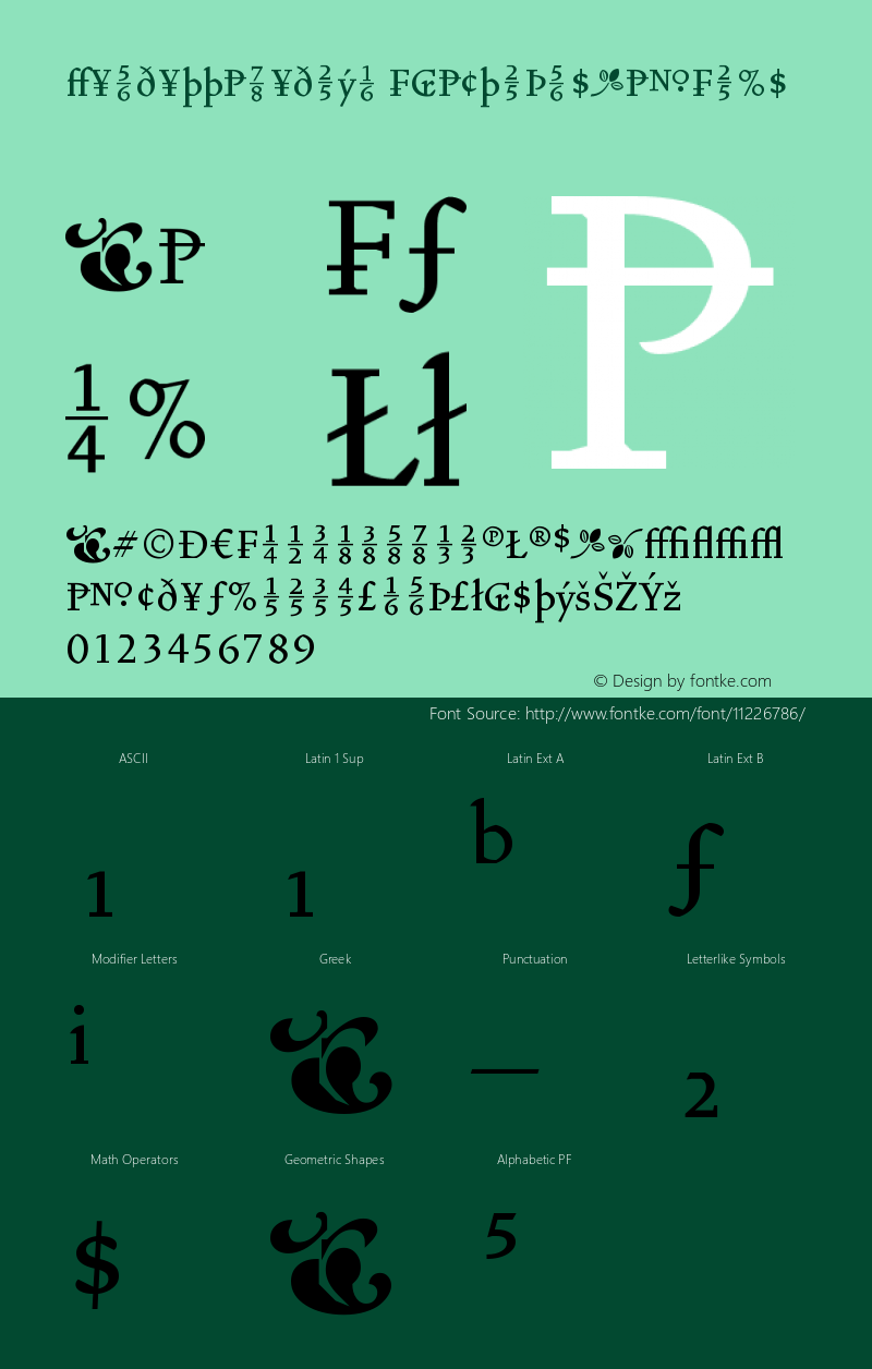 VendettaMedium FractionsTabFigs Version 001.000图片样张